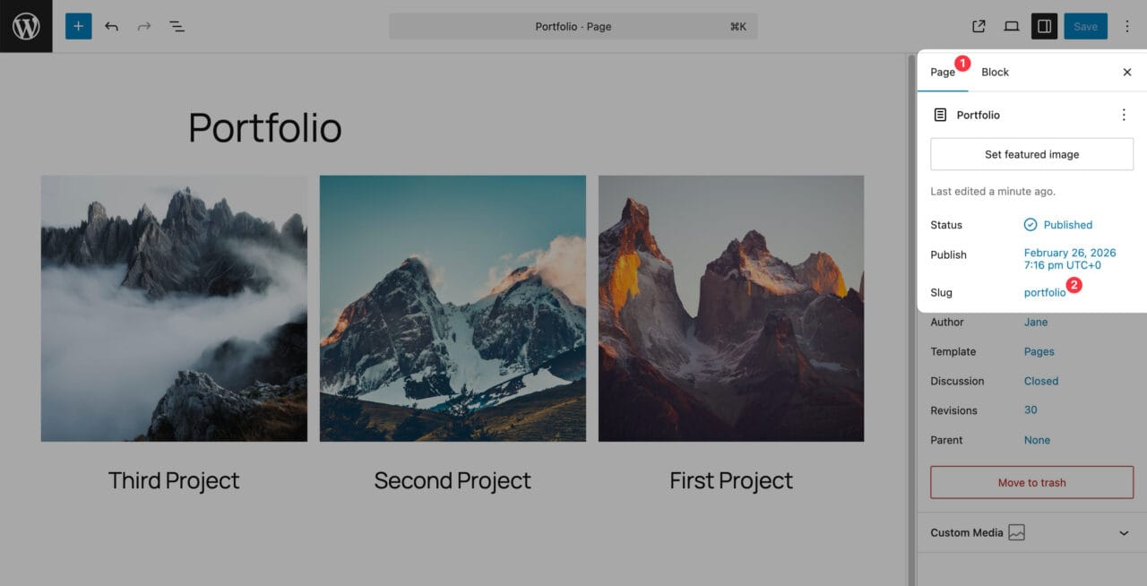 Creating and Customizing Your Portfolio Archive Page