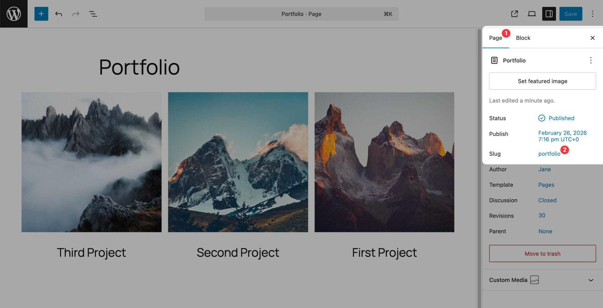 Creating and Customizing Your Portfolio Archive Page