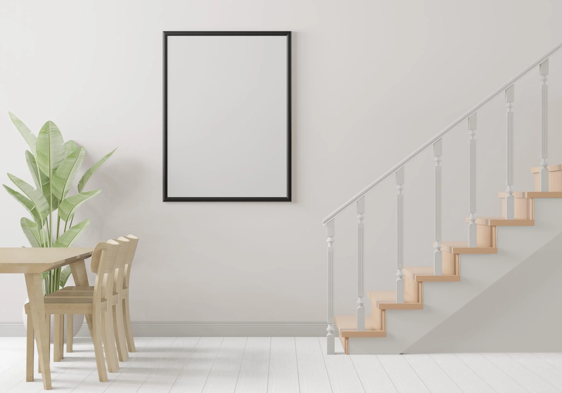 3D illustration decorate and interior minimal style