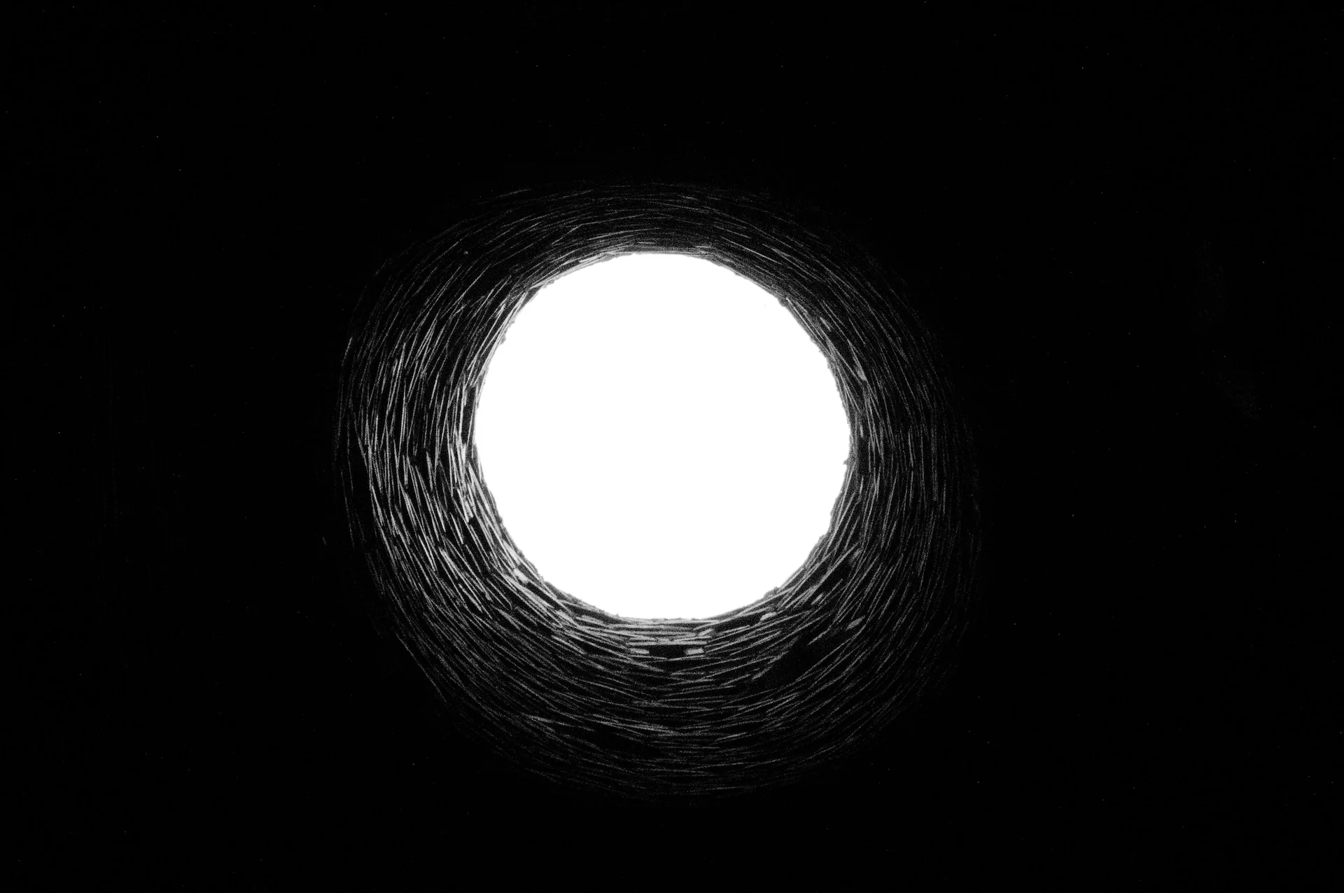 Long-angle photography of tunnel